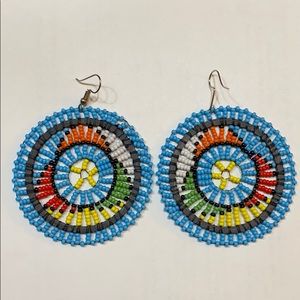 Light Blue NASHONA Beaded Earrings